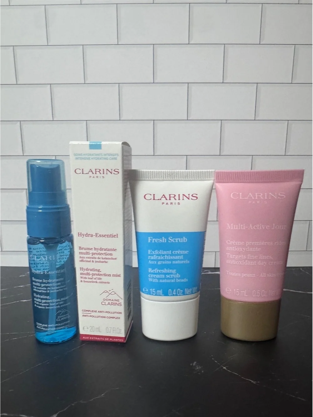 Clarins skincare travel bundle hydrating NEW